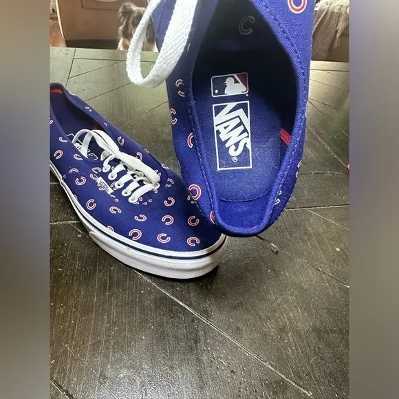 VANS x CHICAGO CUBS Men's Size 10 Blue Logo Skate Skateboarding Shoes