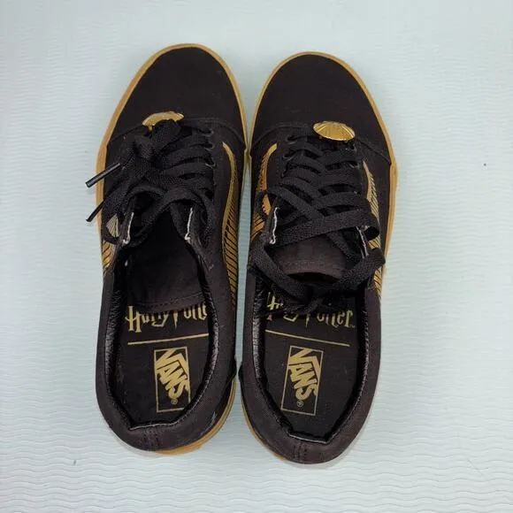 Vans X Harry Potter Shoes Golden Snitch Skate Sneakers Women’s Size 8.5