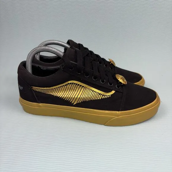 Vans X Harry Potter Shoes Golden Snitch Skate Sneakers Women’s Size 8.5