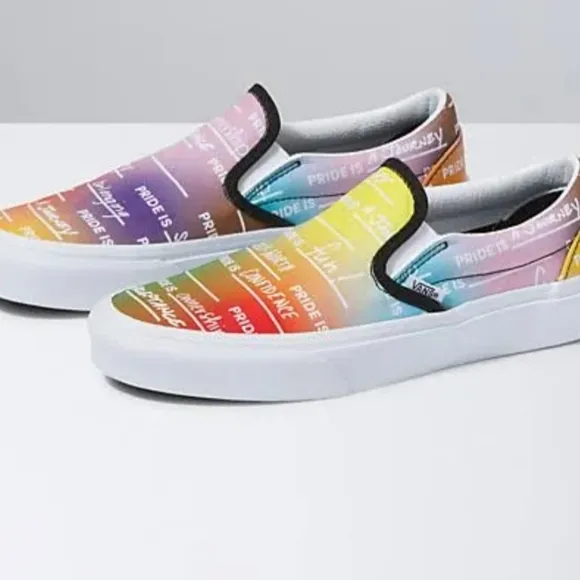 Vans X Pride Sneaker Collection Skate Shoes Rainbow True Slip-on Men 8½/Women 10