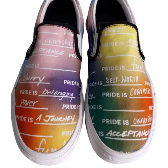 Vans X Pride Sneaker Collection Skate Shoes Rainbow True Slip-on Men 8½/Women 10