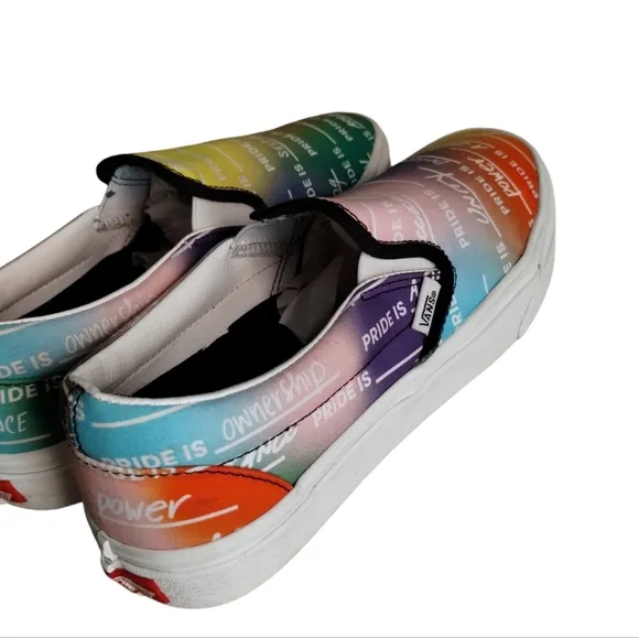 Vans X Pride Sneaker Collection Skate Shoes Rainbow True Slip-on Men 8½/Women 10