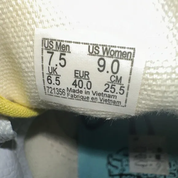 Vans x Spongebob Squarepants Era Best Friends Size 7.5 Men's /9 Women's
