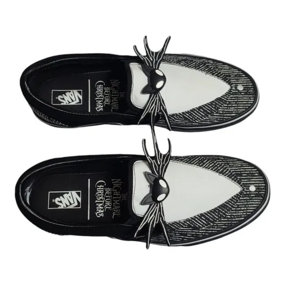 Vans x The Nightmare Before Christmas Halloween Slip On Jack Skellington Sz 10