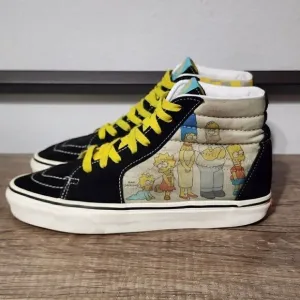 Vans x The Simpsons Sk8-hi Men's Skate Shoes Size 7 Multicolor