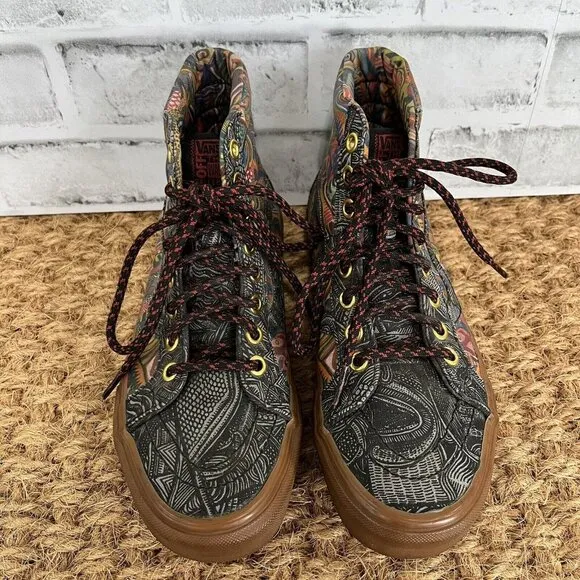 Vans Zio Ziegler ZZ Art Gallery High Skate Shoes Sk8 Men's 5 / Women's 6.5