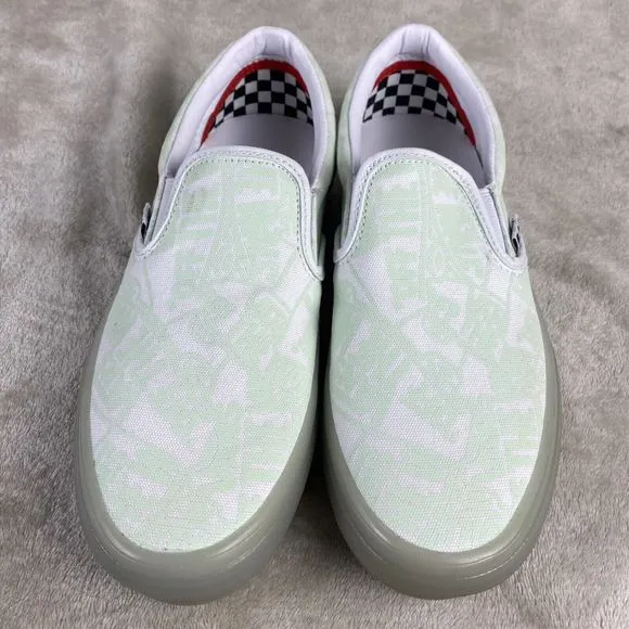 Vans Zumiez x Skate Shoes Men's Size10 Glow in the Dark Loafer Slip On POP CUSH