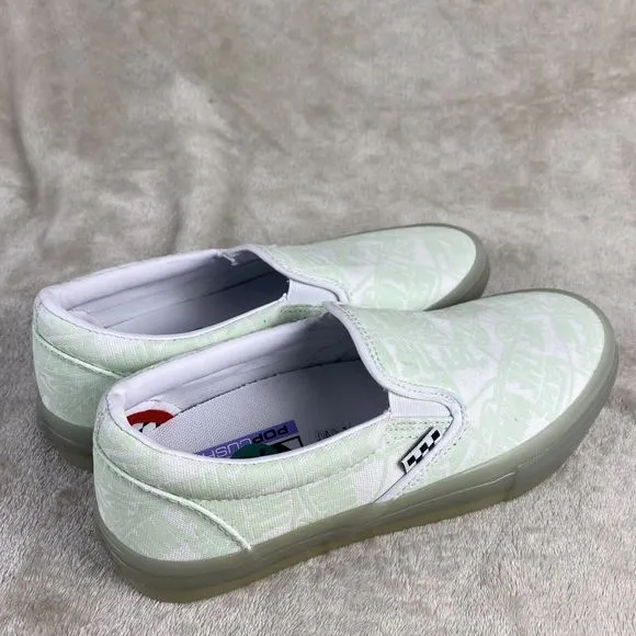 Vans Zumiez x Skate Shoes Men's Size10 Glow in the Dark Loafer Slip On POP CUSH