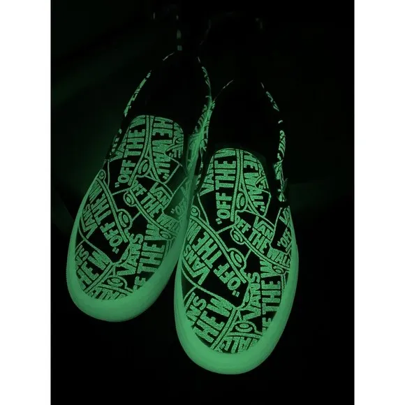 Vans Zumiez x Skate Shoes Men's Size10 Glow in the Dark Loafer Slip On POP CUSH