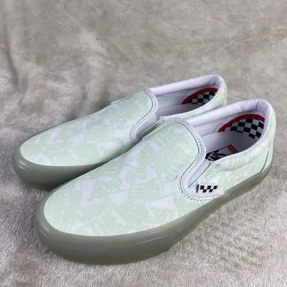 Vans Zumiez x Skate Shoes Men's Size10 Glow in the Dark Loafer Slip On POP CUSH
