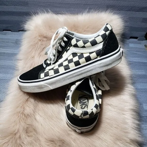 Vans old skool check blk/white skate Sneaker