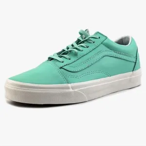 Vans Old Skool Pastel Pack Ice Green/Blanc Skate Shoes Leather 6.5 mens 8 womens