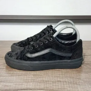 Vans Old Skool Velvet Women's Skate Shoes Size 5.5 Black