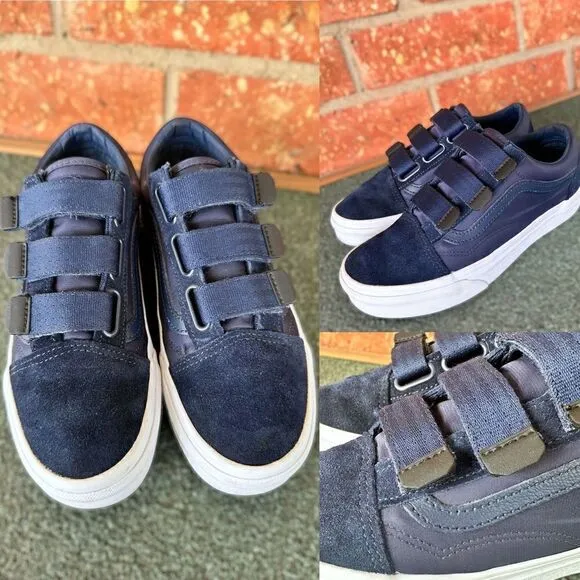 Vans Unisex Old Skool V 3 Strap Sneaker Shoes  Size 5 M