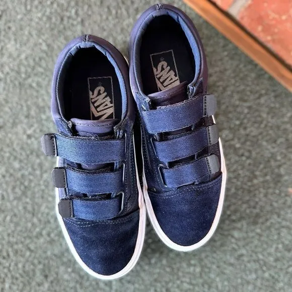 Vans Unisex Old Skool V 3 Strap Sneaker Shoes  Size 5 M