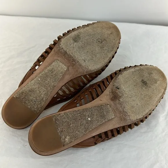 Veronica Beard  Caged Albani Woven Leather Mules, 7.5