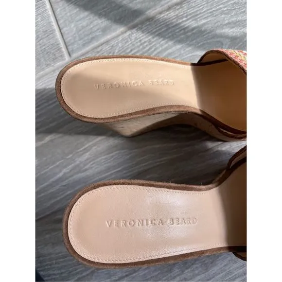 VERONICA BEARD Dali Woven Wedge Sandals Size 9
