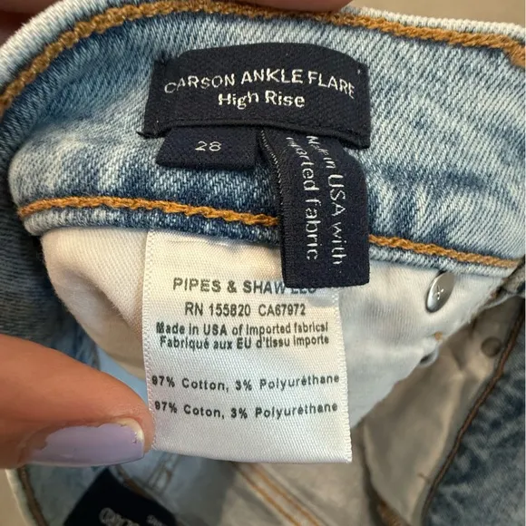 Veronica Beard NEW Carson High-Rise Ankle Flare Jeans in Pale Stone size 28 NWT