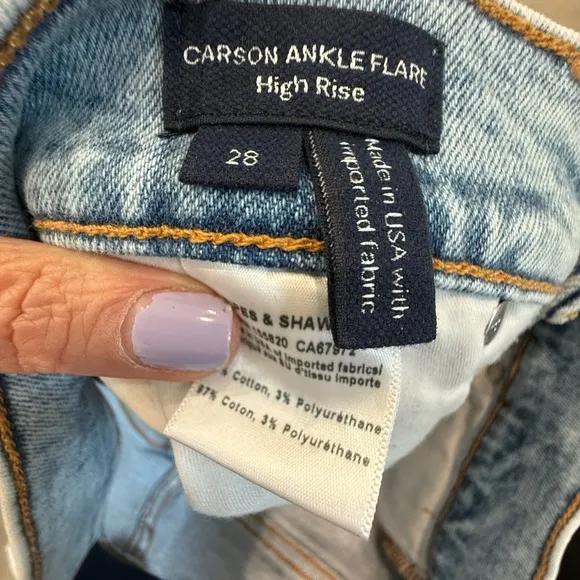 Veronica Beard NEW Carson High-Rise Ankle Flare Jeans in Pale Stone size 28 NWT