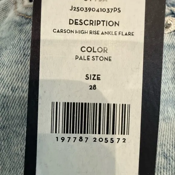 Veronica Beard NEW Carson High-Rise Ankle Flare Jeans in Pale Stone size 28 NWT