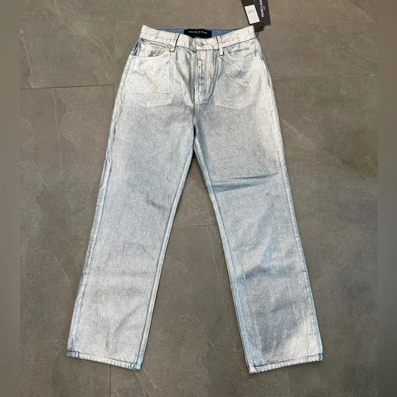 Veronica Beard NEW Daniela highrise ankle Silverwood Straight Leg Jeans Size 27