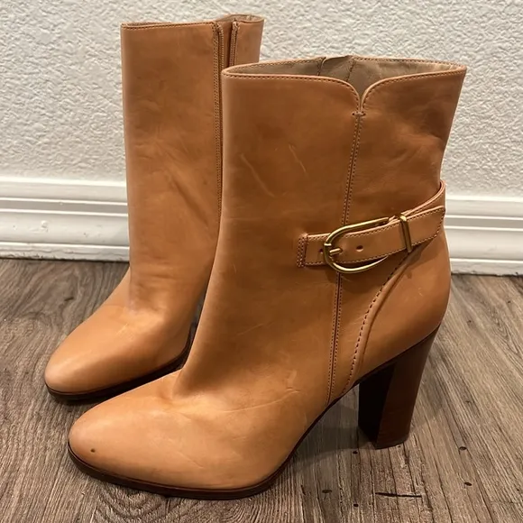 Veronica Beard Women's Leather Viv High Heel Boot Booties Shoes 10