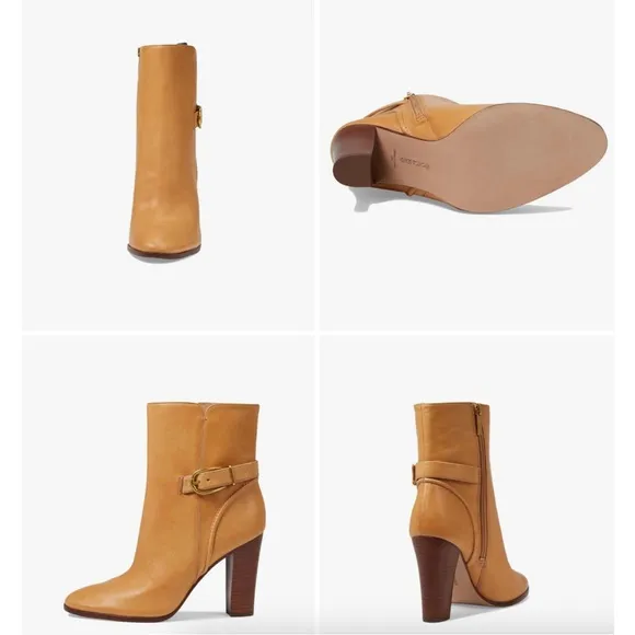 Veronica Beard Women's Leather Viv High Heel Boot Booties Shoes 10