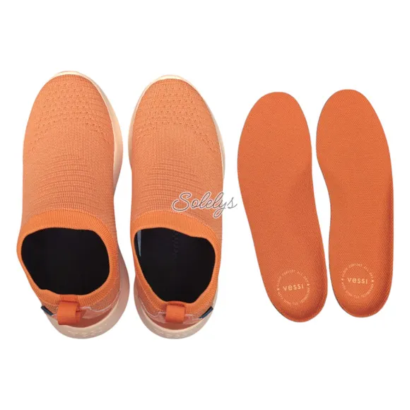 Vessi Everyday Move Slip-On Sunstone Orange Waterproof Knit Sneaker Womens 8