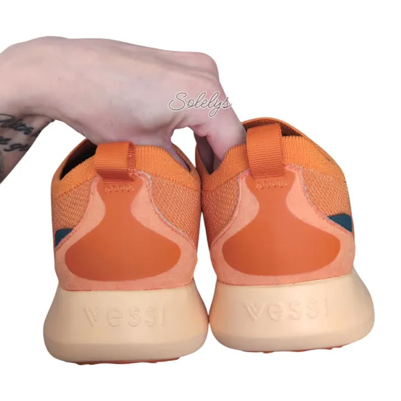 Vessi Everyday Move Slip-On Sunstone Orange Waterproof Knit Sneaker Womens 8