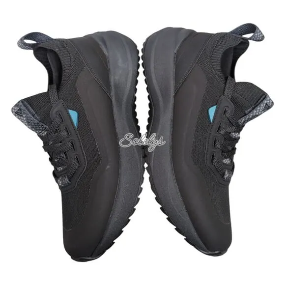 Vessi Stormburst Black Low Top Black Waterproof Dyma-Tex Knit Sneaker Womens 6