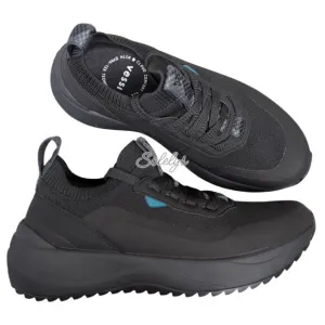 Vessi Stormburst Black Low Top Black Waterproof Dyma-Tex Knit Sneaker Womens 6