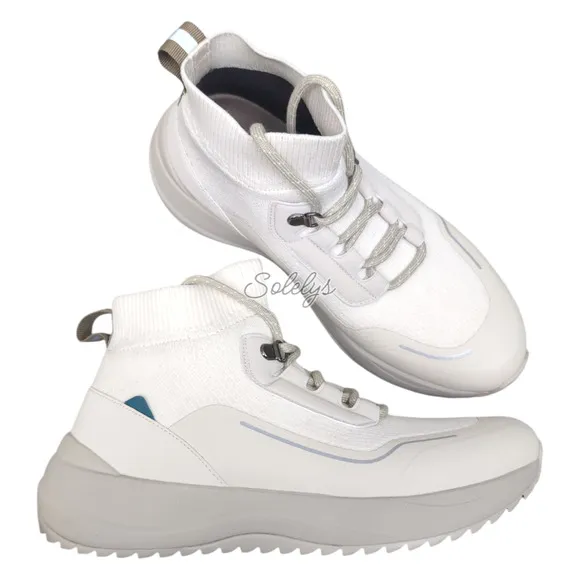 Vessi Stormburst High Womens 8 Dune Beige Waterproof DymaTex Knit Sneaker Boot