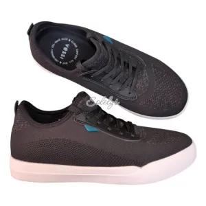 Vessi Weekend Womens 9 Asphalt Black White Dyma-Tex Knit Waterproof Sneaker
