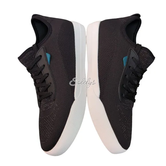 Vessi Weekend Womens 9 Asphalt Black White Dyma-Tex Knit Waterproof Sneaker