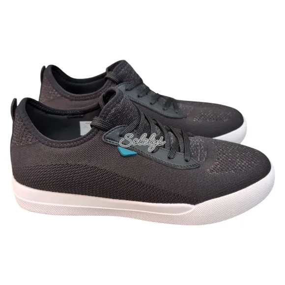 Vessi Weekend Womens 9 Asphalt Black White Dyma-Tex Knit Waterproof Sneaker