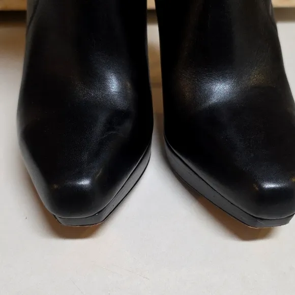 Via Spiga Black Heeled Boots Classic Knee-High
