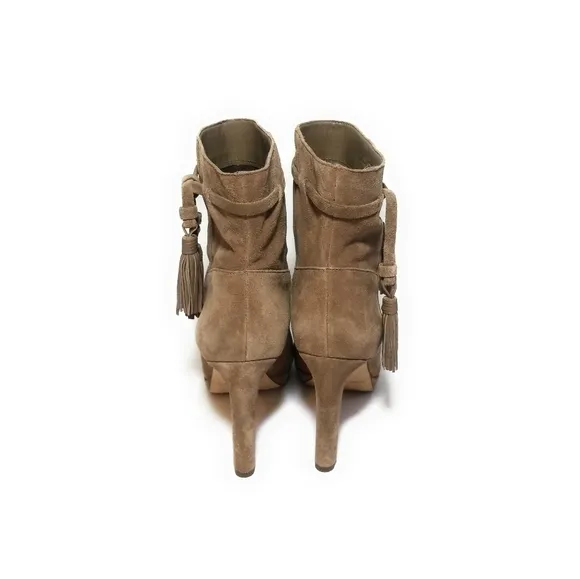 VIA SPIGA Tan Suede High Heel Ankle Boots Size 6