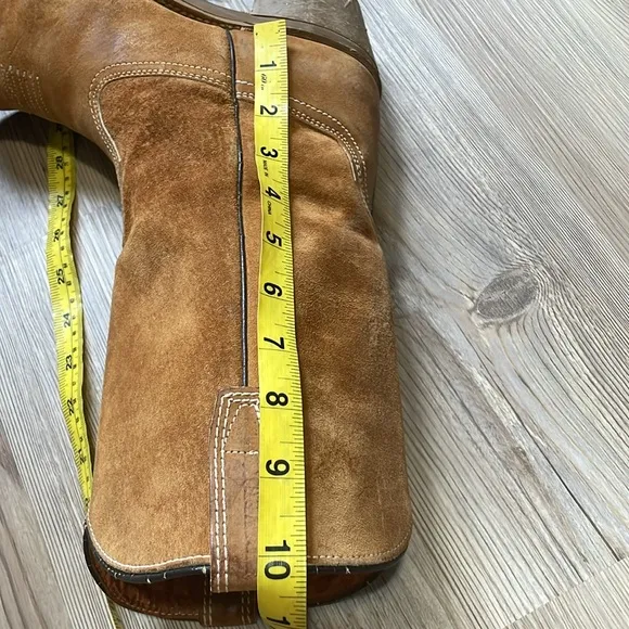 Vibram Vintage Suede cowboy boots Women’s 7 Tan Weathered Western 1978 Nashville
