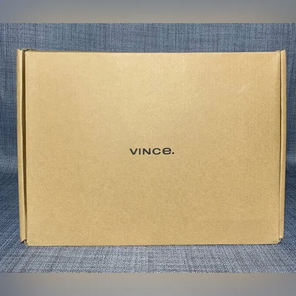 Vince Mari Slip On Platform Wedge Sandals Tan Leather Size 11