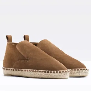 Vince Ronan Suede Leather Slip On Espadrille Loafer