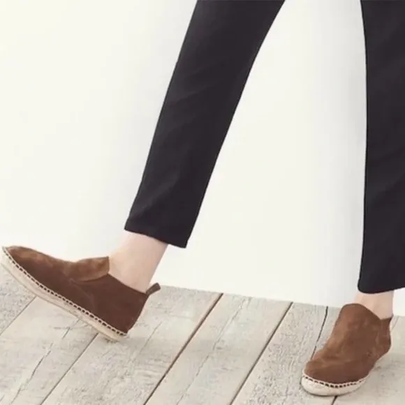 Vince Ronan Suede Leather Slip On Espadrille Loafer