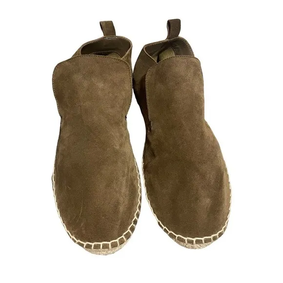 Vince Ronan Suede Leather Slip On Espadrille Loafer