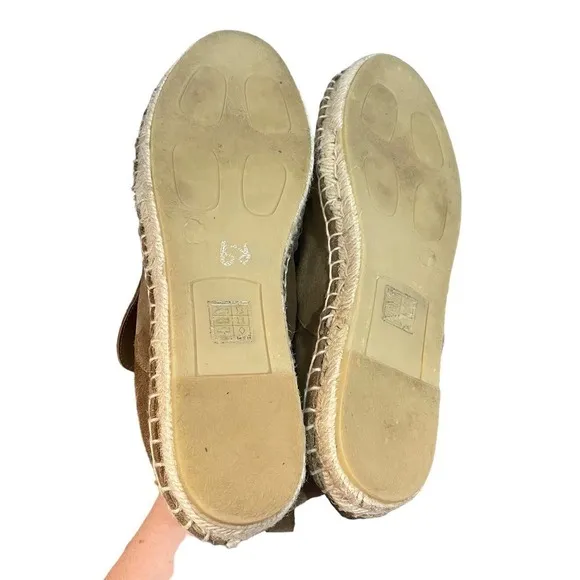 Vince Ronan Suede Leather Slip On Espadrille Loafer