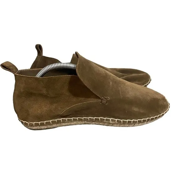 Vince Ronan Suede Leather Slip On Espadrille Loafer