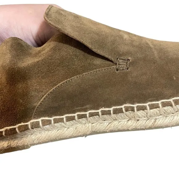 Vince Ronan Suede Leather Slip On Espadrille Loafer