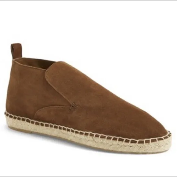 Vince Ronan Suede Leather Slip On Espadrille Loafer