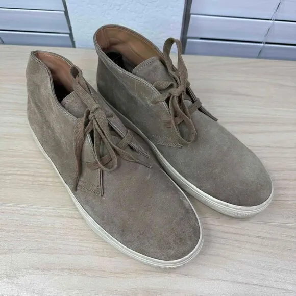 Vince Shoes Men's‎ 8.5M Tan Suede Lace Up Casual Mid Top Sneaker Chukka Boots