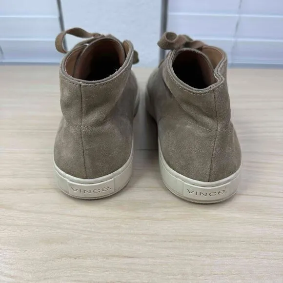 Vince Shoes Men's‎ 8.5M Tan Suede Lace Up Casual Mid Top Sneaker Chukka Boots