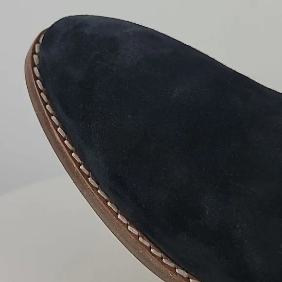 Vince Sinclair Black Suede Cowboy-Style Booties. Size 5 M