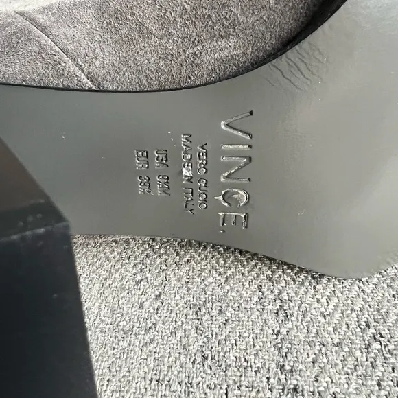 Vince. Women's Gray Erving Suede Ankle Boots